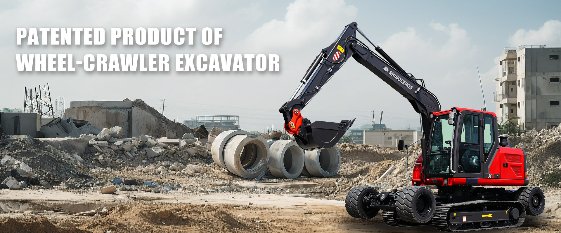 Rhinoceros X9 Wheel Crawler Excavator